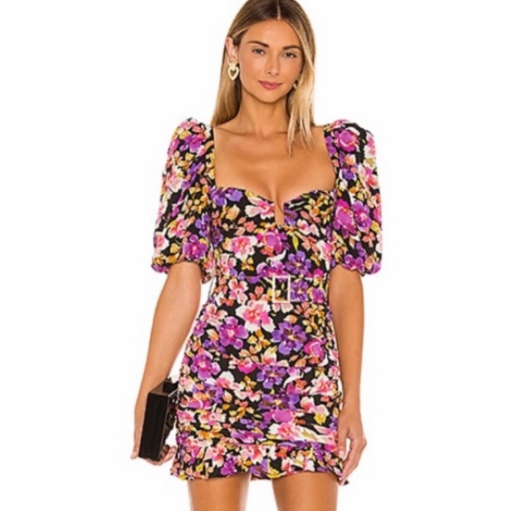 Lovers + Friends Lemon Mini Dress in Secret Garden